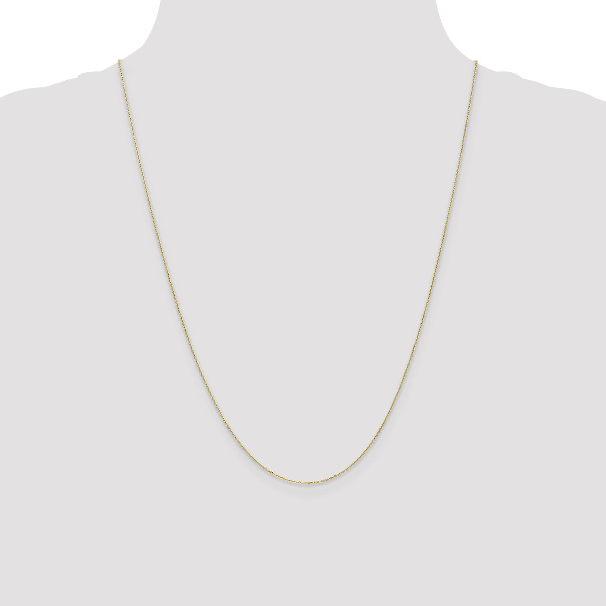 Gold (10K & 14K) Diamond-Cut Cable Chain - 10k Yellow Gold / 24 in / 0.8 mm, Spring Ring