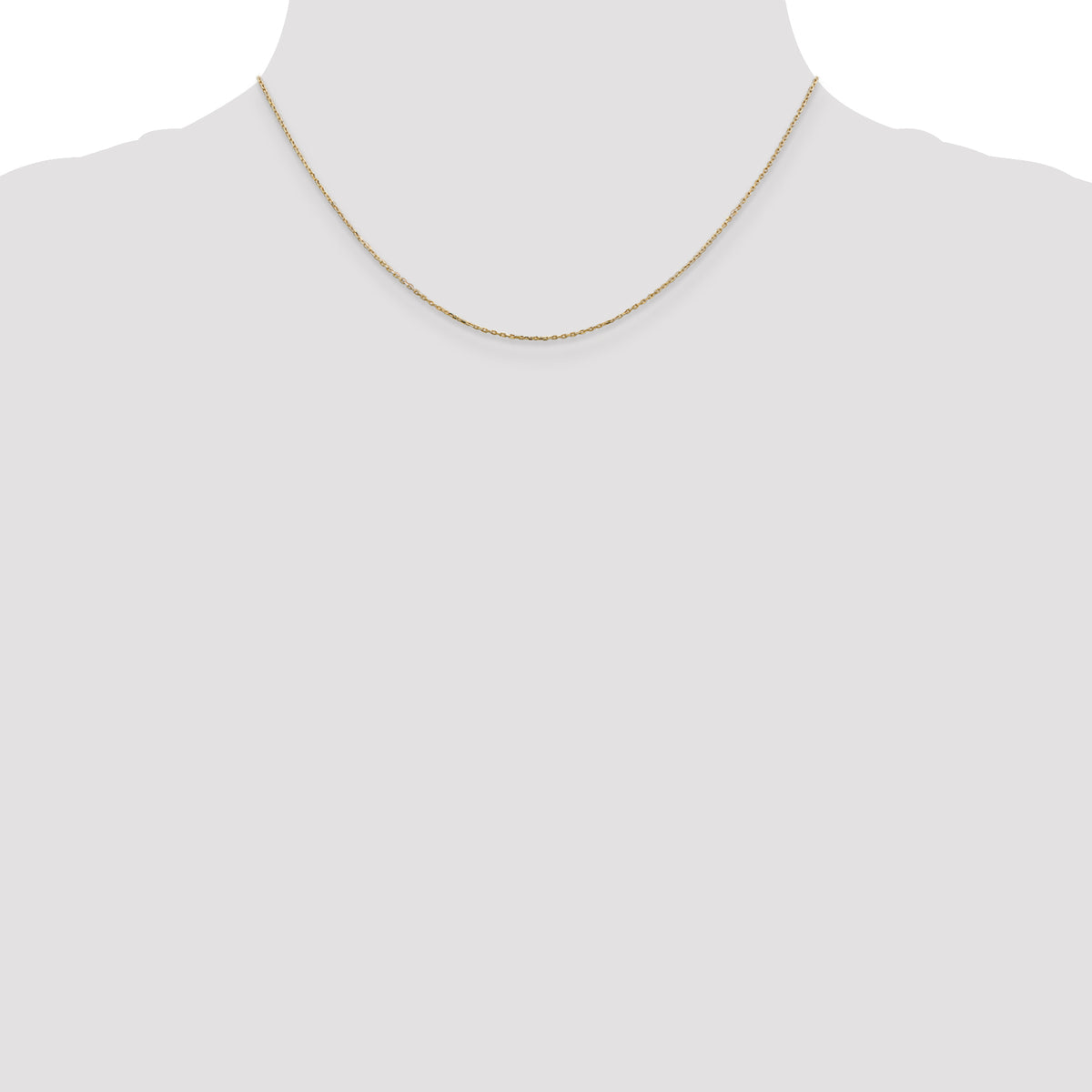 Gold (10K & 14K) Diamond-Cut Cable Chain - 10k Yellow Gold / 16 in / 0.8 mm, Lobster