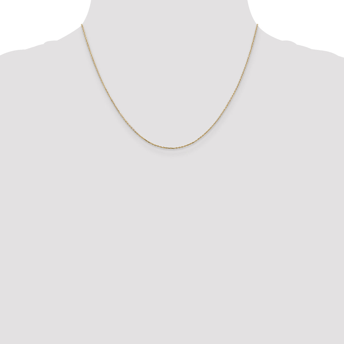Gold (10K & 14K) Diamond-Cut Cable Chain - 10k Yellow Gold / 18 in / 0.8 mm, Lobster