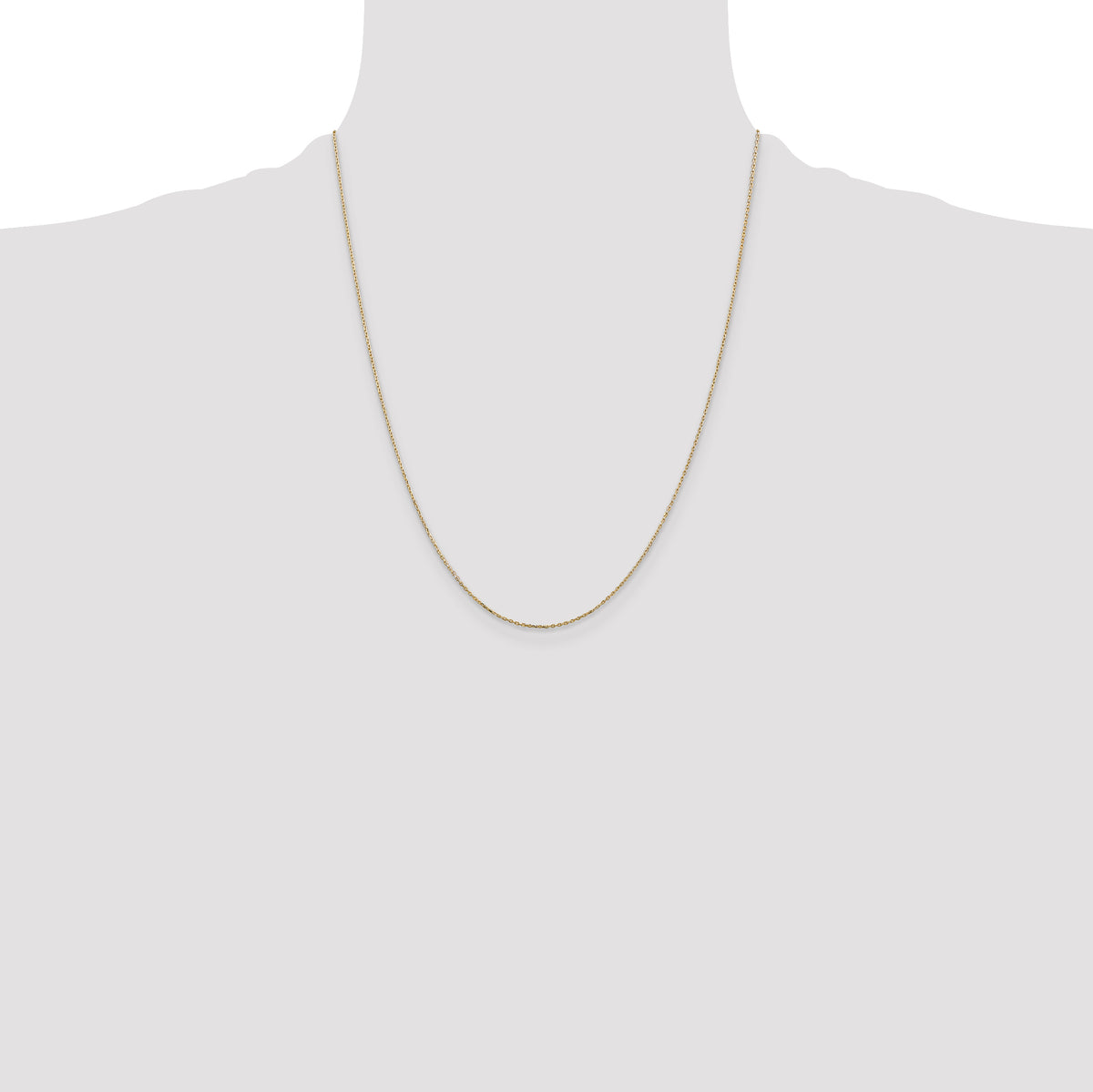 Gold (10K & 14K) Diamond-Cut Cable Chain - 10k Yellow Gold / 22 in / 0.8 mm, Lobster
