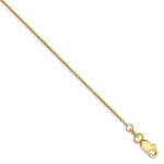 Gold (10K & 14K) Round Open Link Cable Chain Anklet - 10k Yellow Gold / 9 in / 1 mm