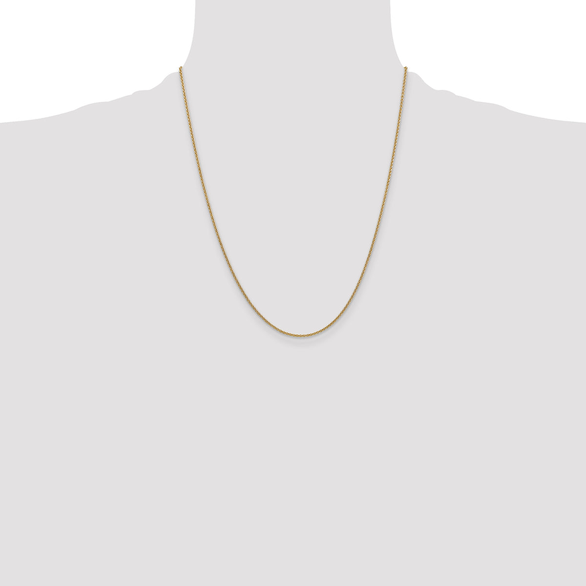 Gold (10K & 14K) Round Open Link Cable Chain - 10k Yellow Gold / 22 in / 1.4 mm, Standard