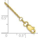 Gold (10K & 14K) Round Open Link Cable Chain Anklet - 10k Yellow Gold / 9 in / 1.4 mm
