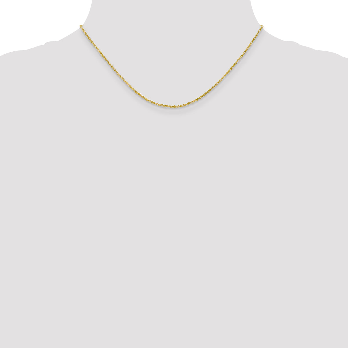 Gold (14K & 10K) Baby Rope Chain - 10k Yellow Gold / 16 in / 1.3 mm