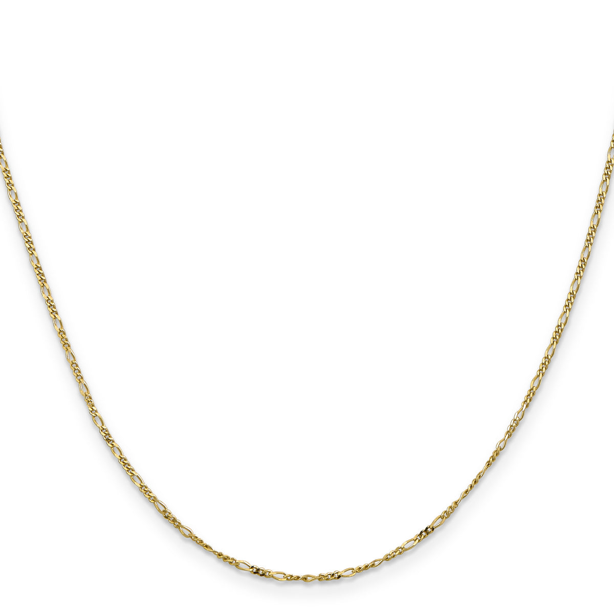 Gold (10K & 14K) Flat Figaro Chain - 10k Yellow Gold / 16 in / 1.25 mm#10k Yellow Gold_1.25 mm
