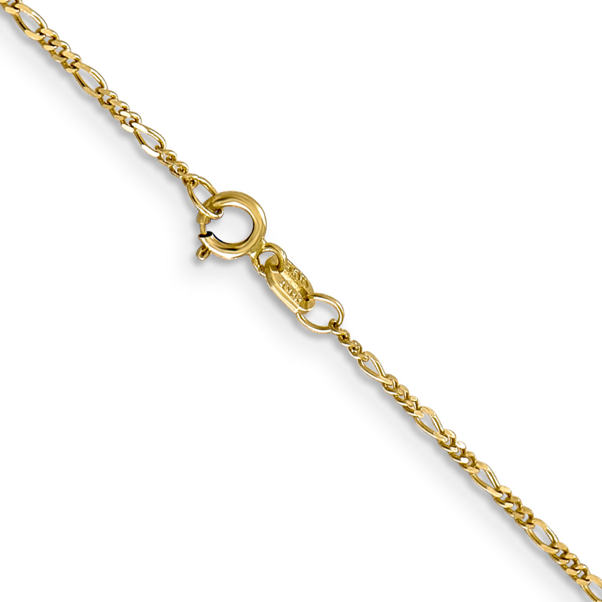 Gold (10K & 14K) Flat Figaro Chain - 10k Yellow Gold / 16 in / 1.25 mm