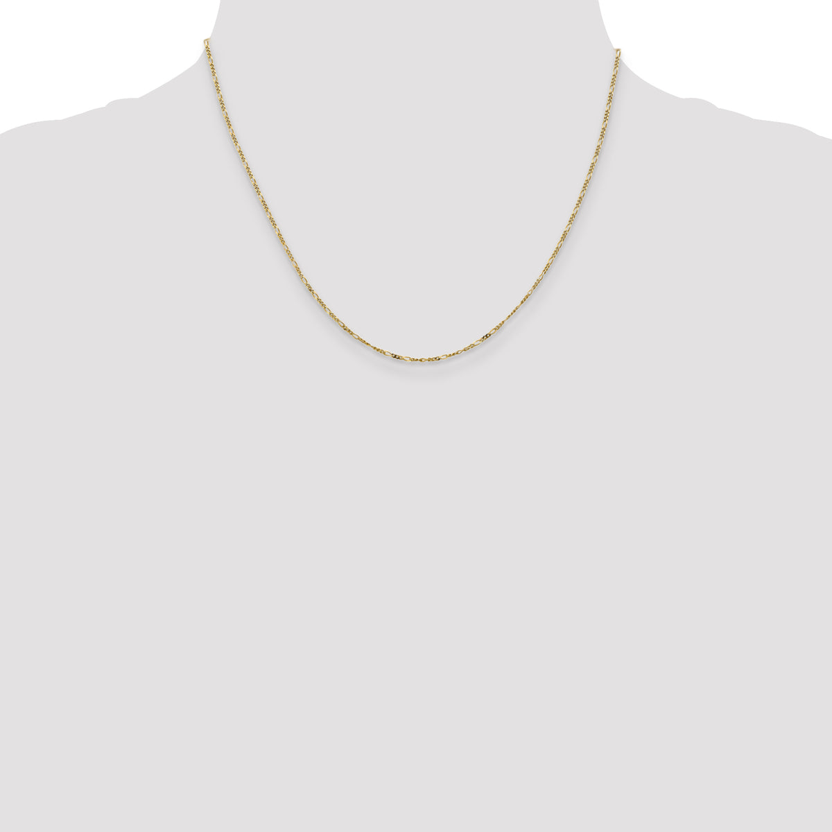 Gold (10K & 14K) Flat Figaro Chain - 10k Yellow Gold / 18 in / 1.25 mm