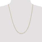 Gold (10K & 14K) Flat Figaro Chain - 10k Yellow Gold / 24 in / 1.25 mm