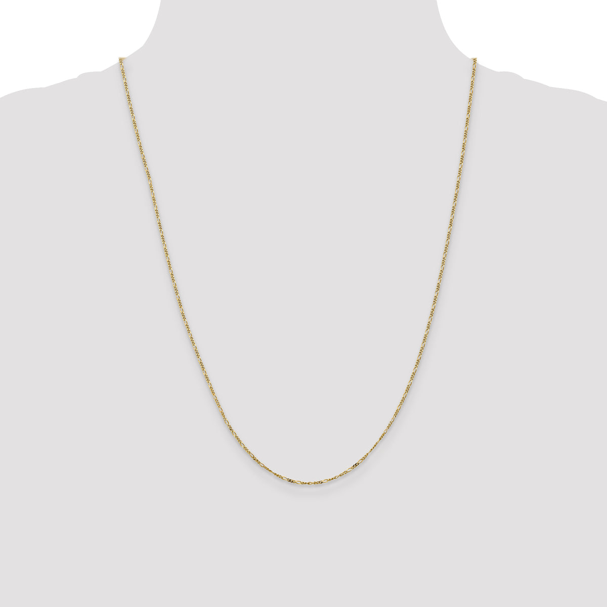Gold (10K & 14K) Flat Figaro Chain - 10k Yellow Gold / 24 in / 1.25 mm