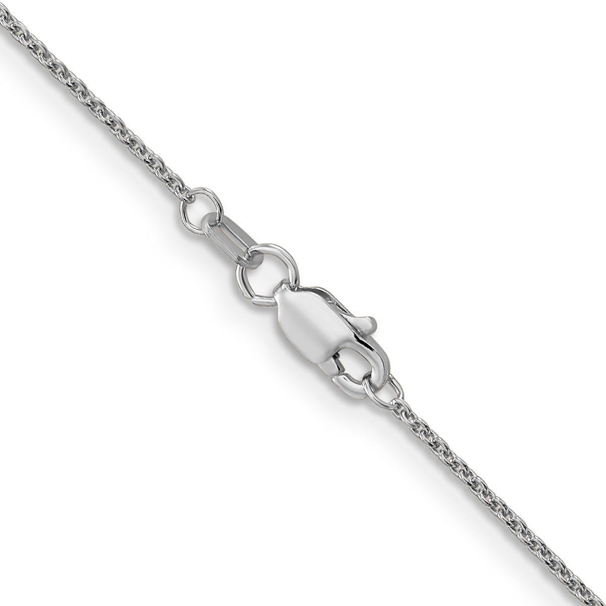 Gold (10K & 14K) Round Open Link Cable Chain - 10k White Gold / 16 in / 1 mm