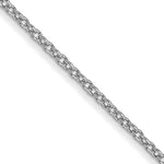 Gold (10K & 14K) Round Open Link Cable Chain - 10k White Gold / 16 in / 1 mm