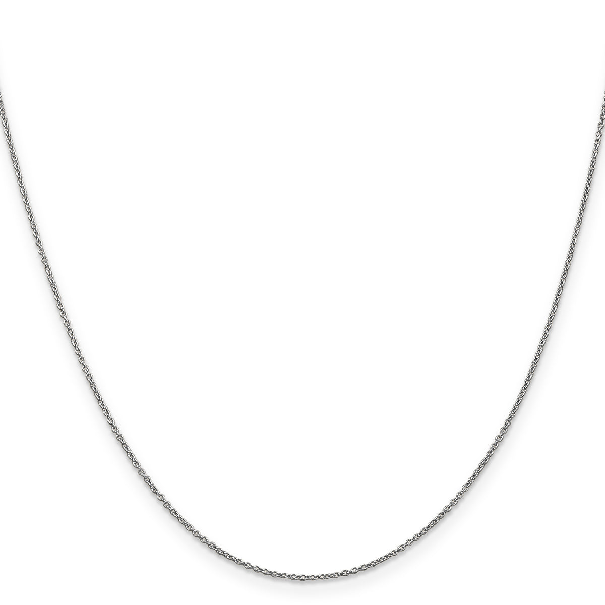 Gold (10K & 14K) Cable Chain - 10k White Gold / 16 in / 0.9 mm, Lobster