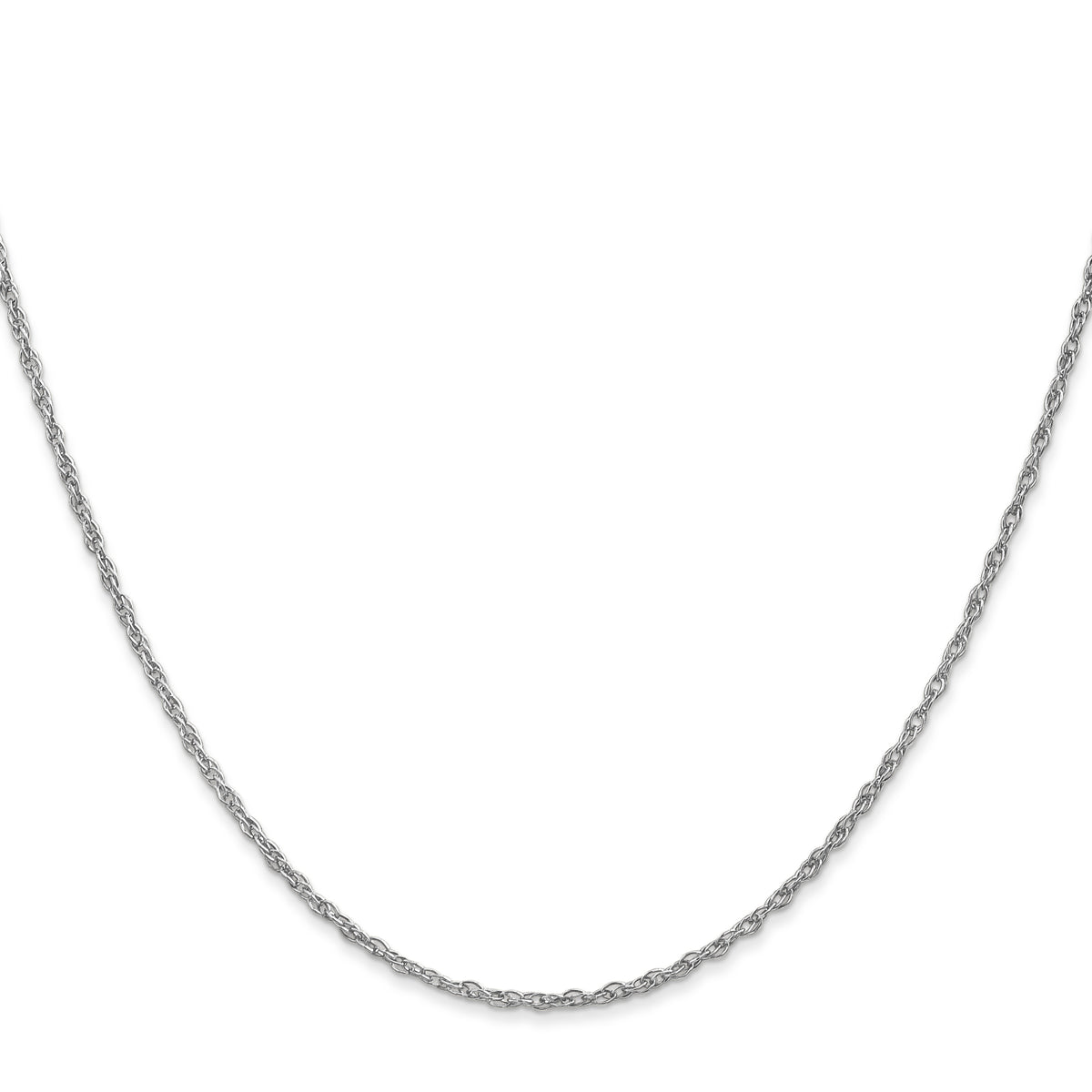 Gold (14K & 10K) Baby Rope Chain - 10k White Gold / 16 in / 1.3 mm