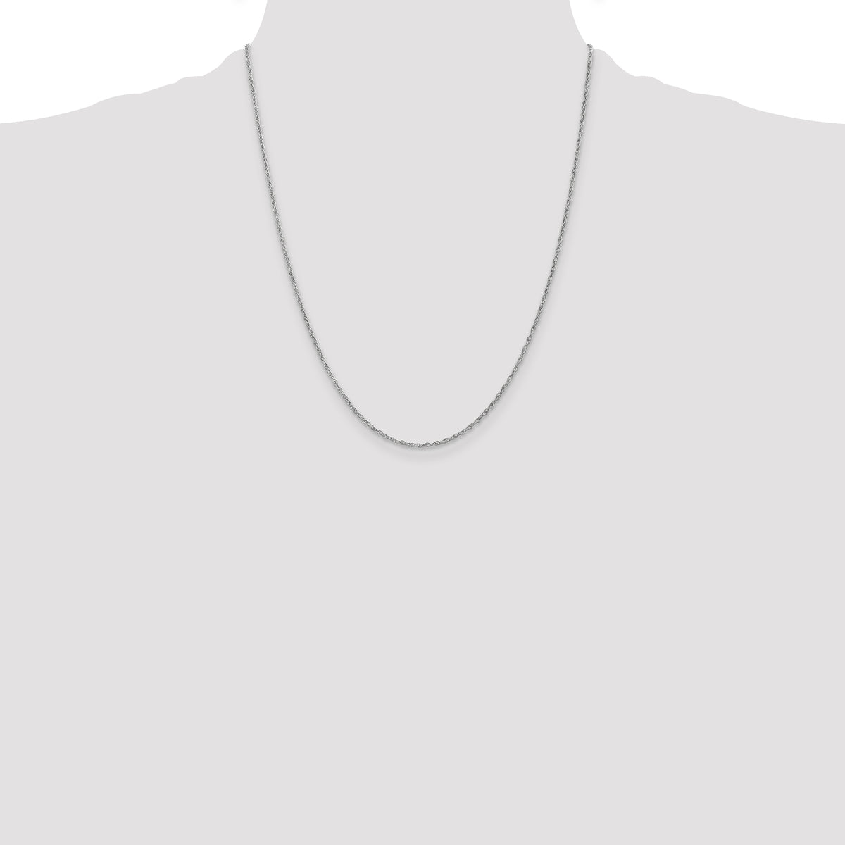 Gold (14K & 10K) Baby Rope Chain - 10k White Gold / 22 in / 1.3 mm