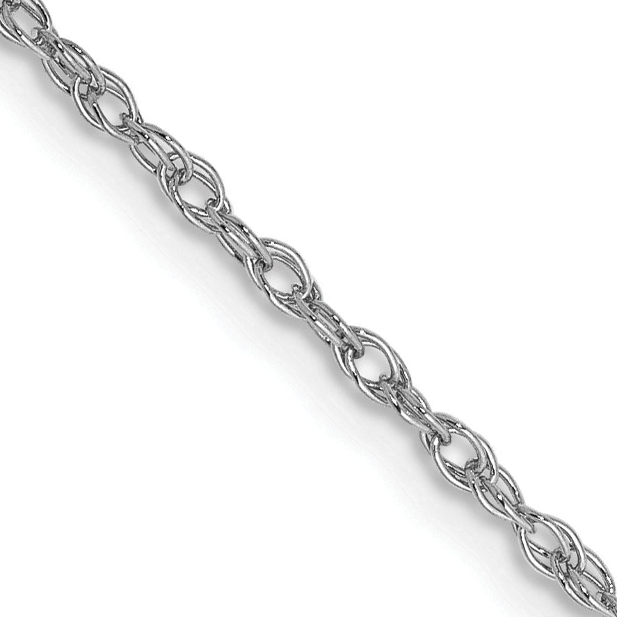 Gold (14K & 10K) Baby Rope Chain - 10k White Gold / 16 in / 1.3 mm