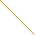 Gold (10K & 14K) Parisian Wheat Chain Anklet - 10k Yellow Gold / 10 in / 1.2 mm
