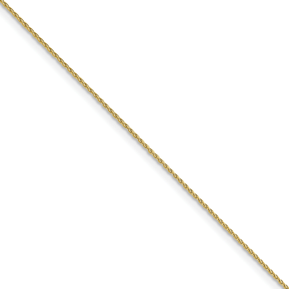 Gold (10K & 14K) Parisian Wheat Chain Anklet - 10k Yellow Gold / 10 in / 1.2 mm