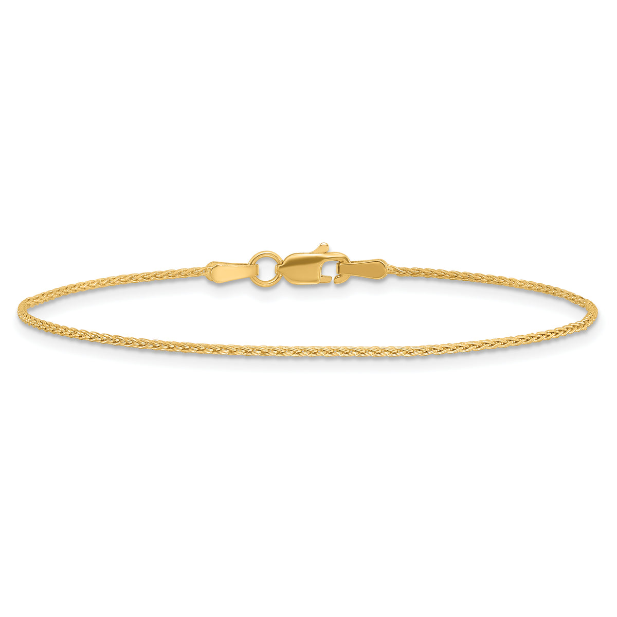 Gold (10K & 14K) Parisian Wheat Chain Bracelet - 10k Yellow Gold / 7 in / 1.2 mm