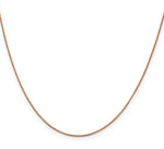 Gold (10K & 14K) Box Chain - 10k Rose Gold / 16 in / 0.7 mm, Lobster