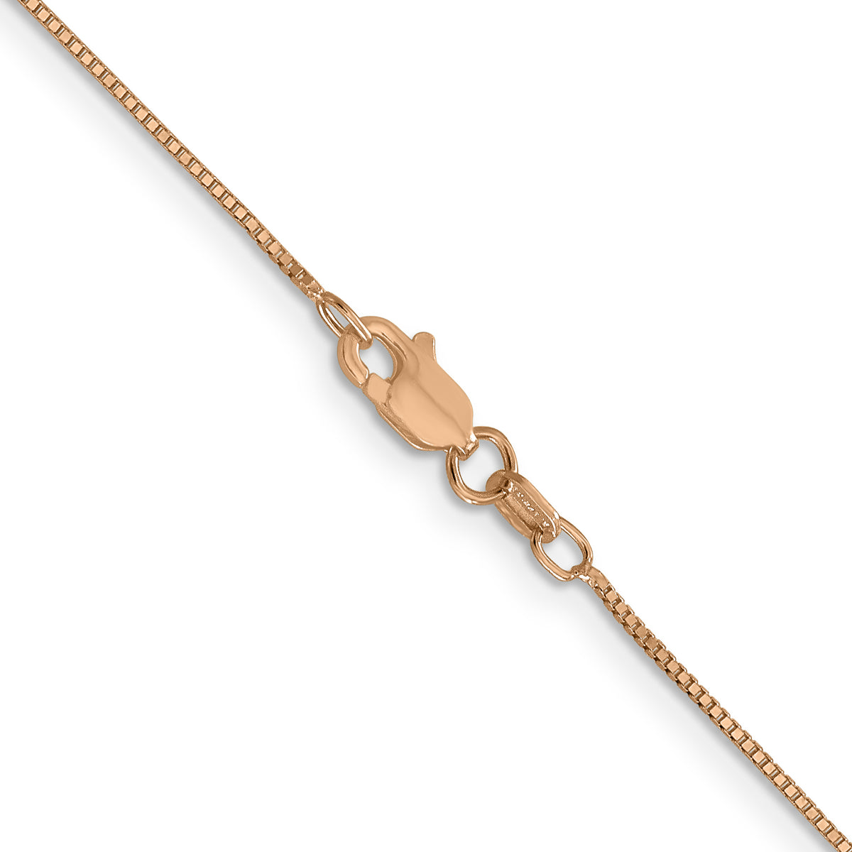 Gold (10K & 14K) Box Chain - 10k Rose Gold / 16 in / 0.7 mm, Lobster
