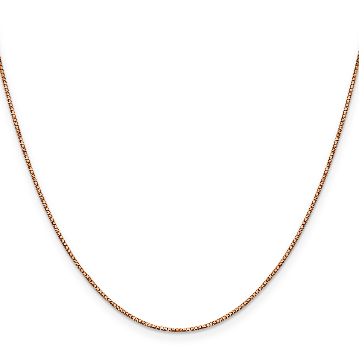 Gold (10K & 14K) Box Chain - 10k Rose Gold / 16 in / 0.9 mm, Lobster
