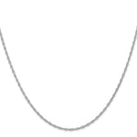 Gold (10K & 14K) Carded Cable Rope Chain - 14k White Gold / 16 in / 1.35 mm