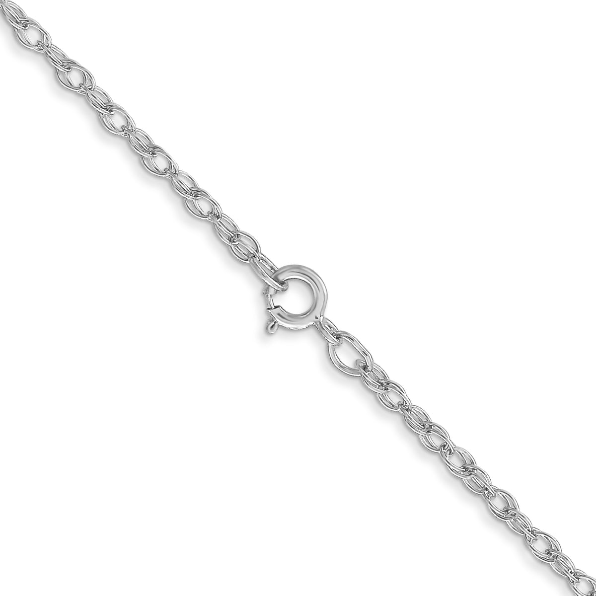 Gold (10K & 14K) Carded Cable Rope Chain - 14k White Gold / 16 in / 1.35 mm