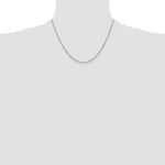 Gold (10K & 14K) Carded Cable Rope Chain - 14k White Gold / 18 in / 1.35 mm