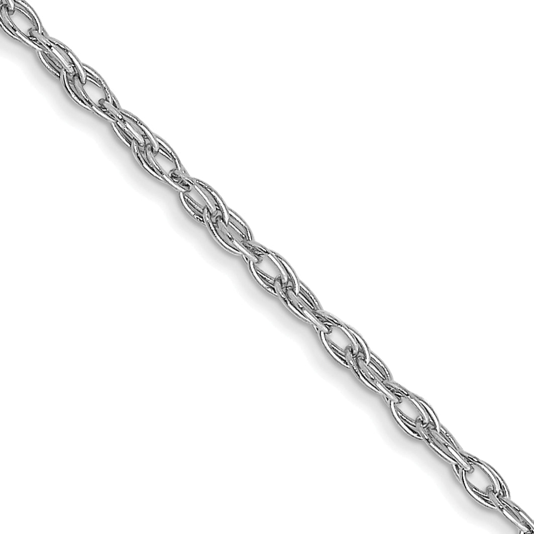 Gold (10K & 14K) Carded Cable Rope Chain - 14k White Gold / 16 in / 1.35 mm