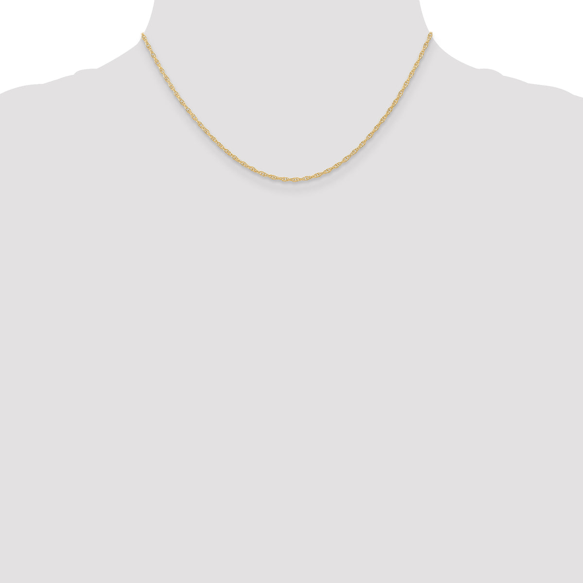 Gold (10K & 14K) Carded Cable Rope Chain - 14k Yellow Gold / 16 in / 1.35 mm