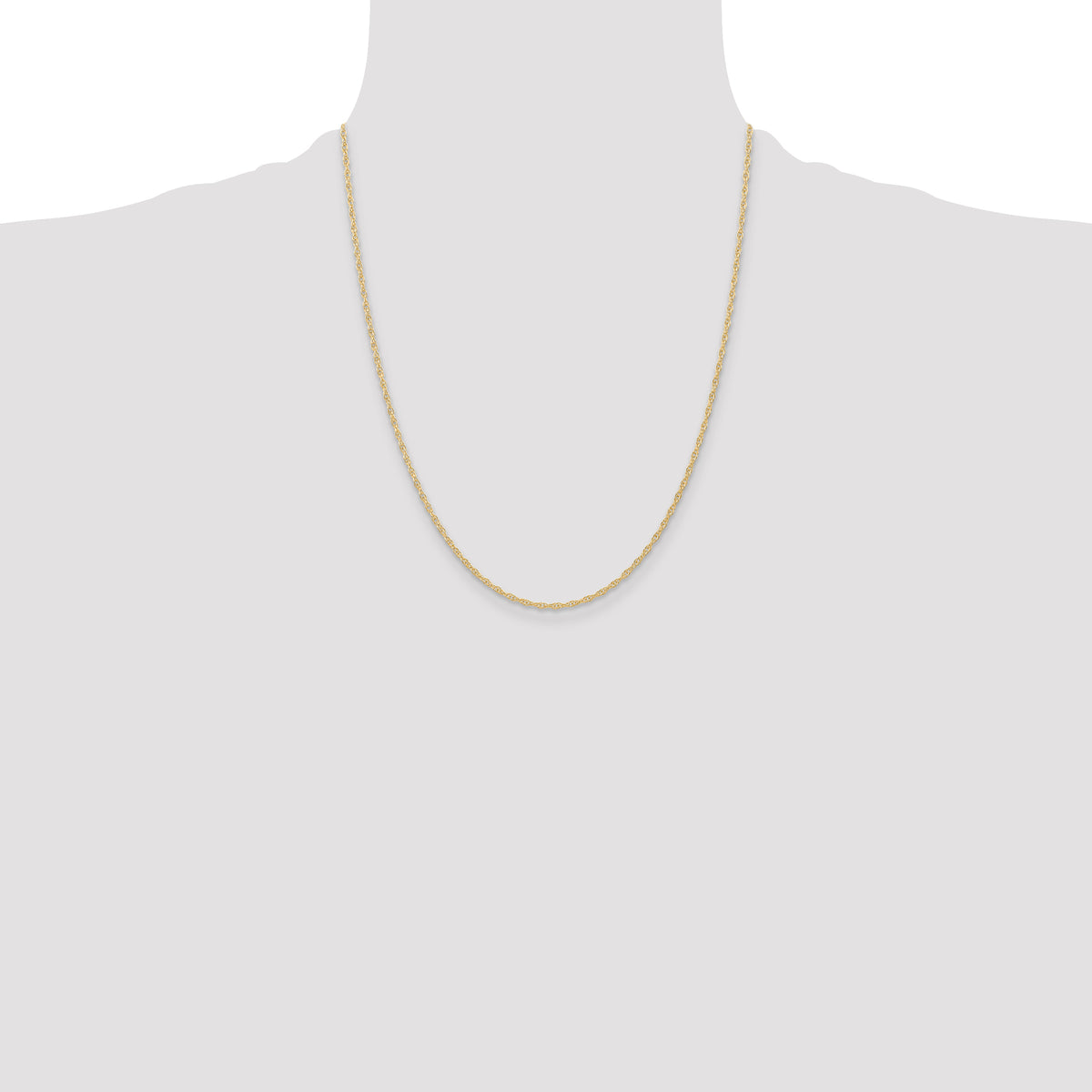 Gold (10K & 14K) Carded Cable Rope Chain - 14k Yellow Gold / 22 in / 1.35 mm
