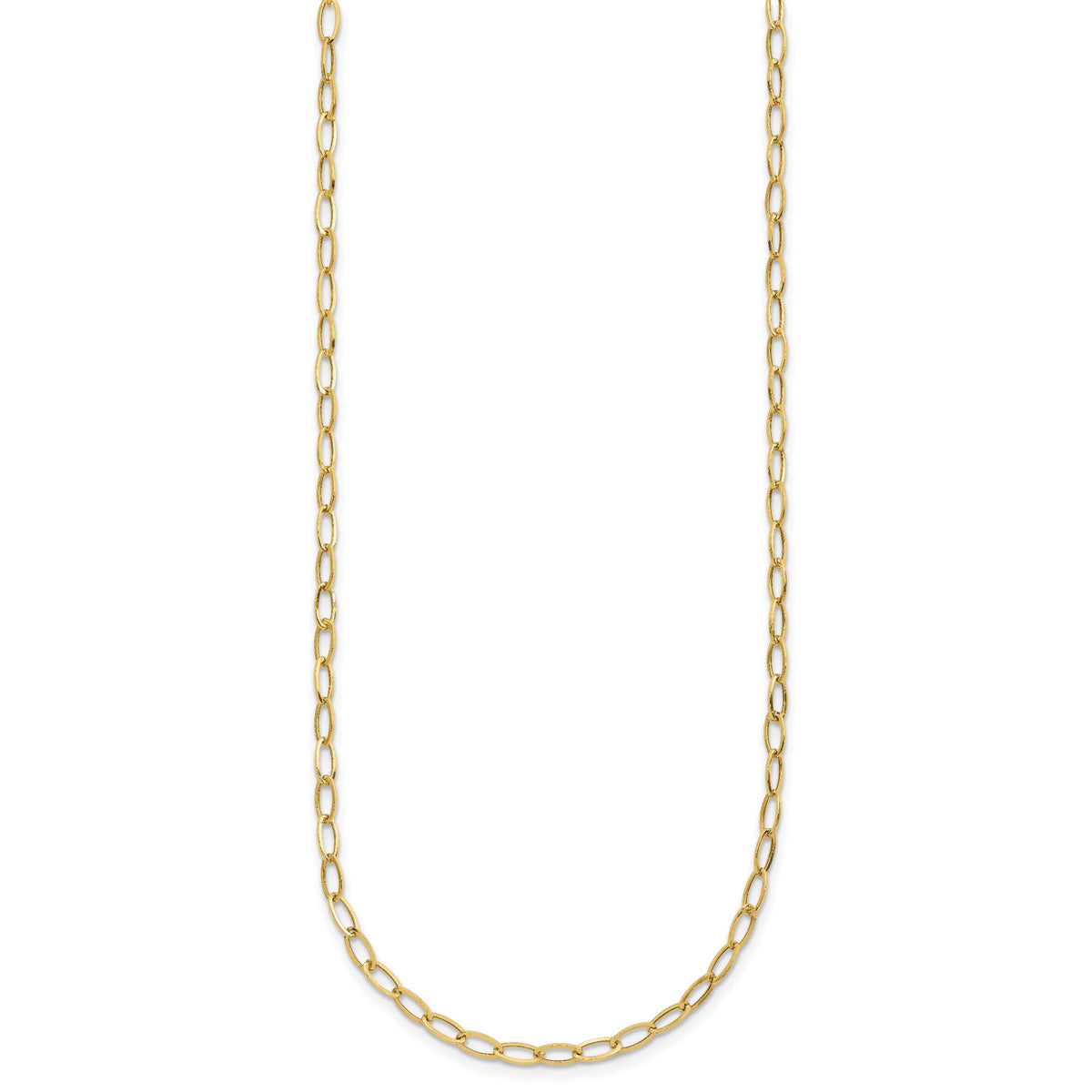10k 4mm Oval Link 18 inch Necklace