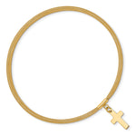 10k Cross Dangle Stretch Mesh Bracelet