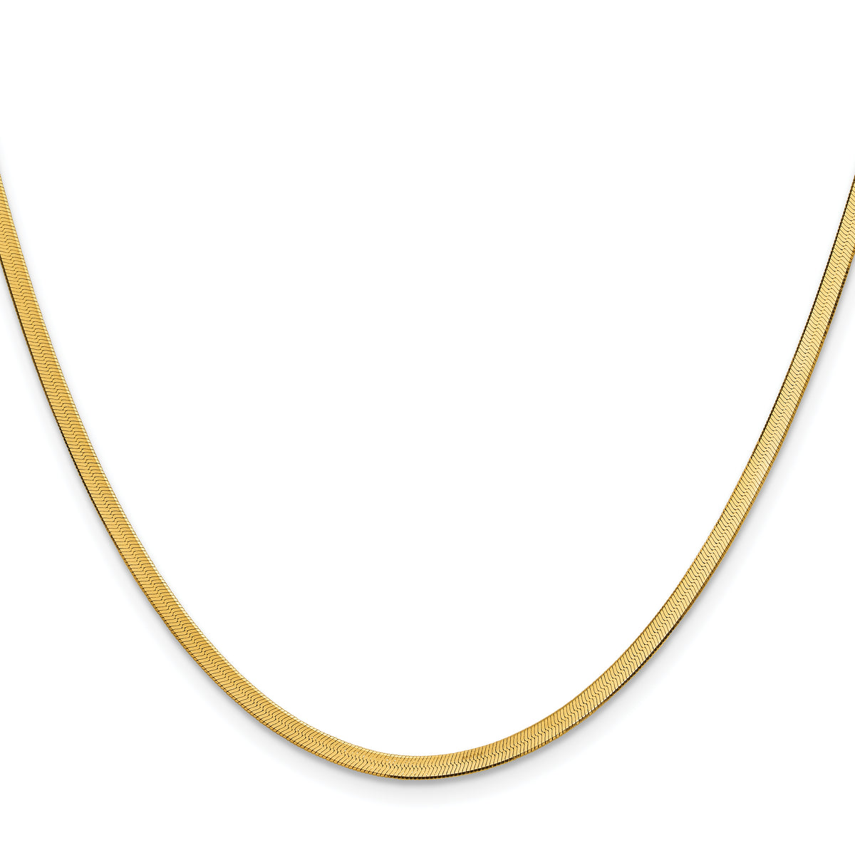 Gold (10K & 14K) Silky Herringbone Chain - 10k Yellow Gold / 16 in / 2.5 mm