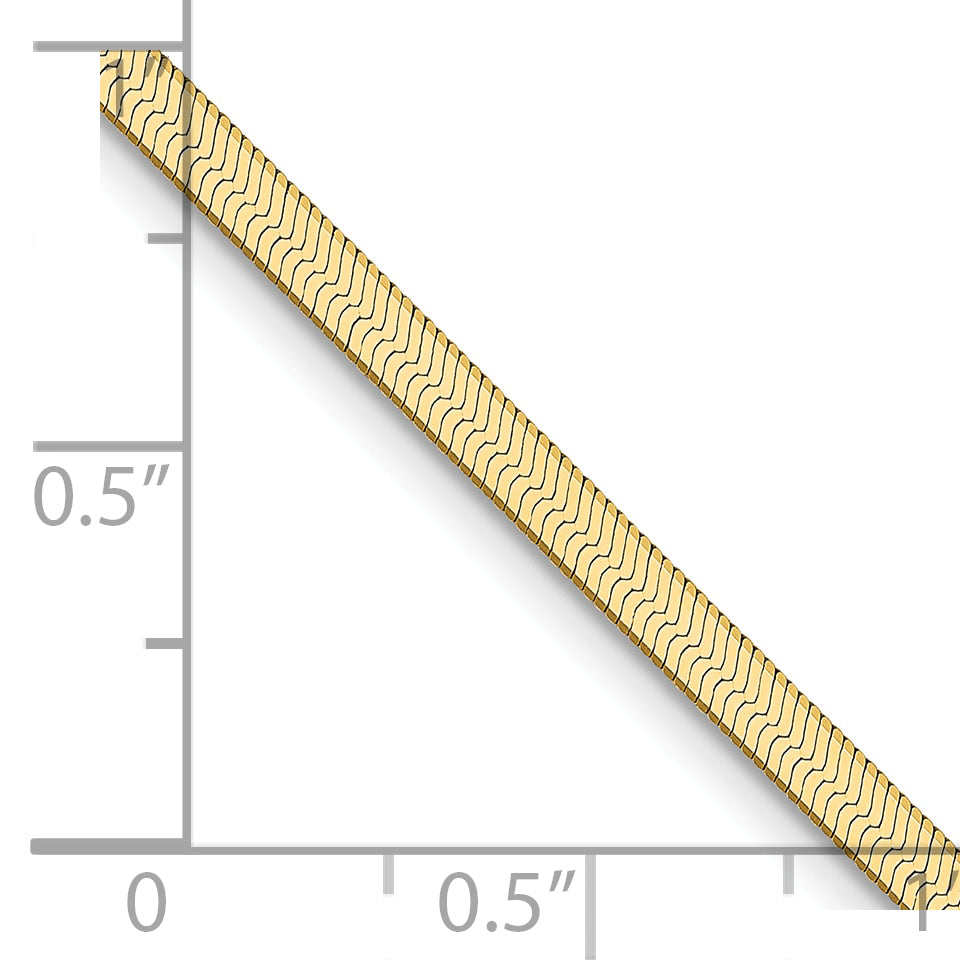 Gold (10K & 14K) Silky Herringbone Chain - 10k Yellow Gold / 16 in / 2.5 mm