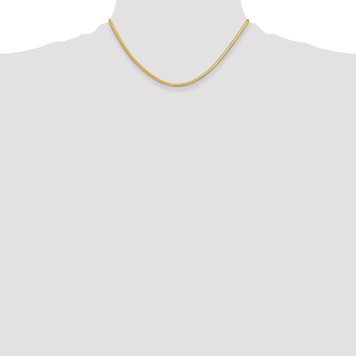 Gold (10K & 14K) Silky Herringbone Chain - 10k Yellow Gold / 16 in / 2.5 mm