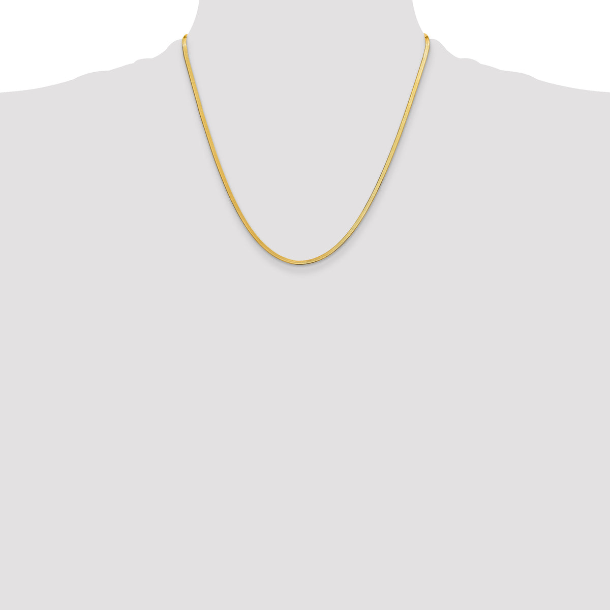 Gold (10K & 14K) Silky Herringbone Chain - 10k Yellow Gold / 20 in / 2.5 mm