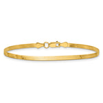 Gold (10K & 14K) Silky Herringbone Chain Bracelet - 10k Yellow Gold / 7 in / 2.5 mm
