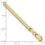 Gold (10K & 14K) Silky Herringbone Chain Bracelet - 10k Yellow Gold / 7 in / 2.5 mm