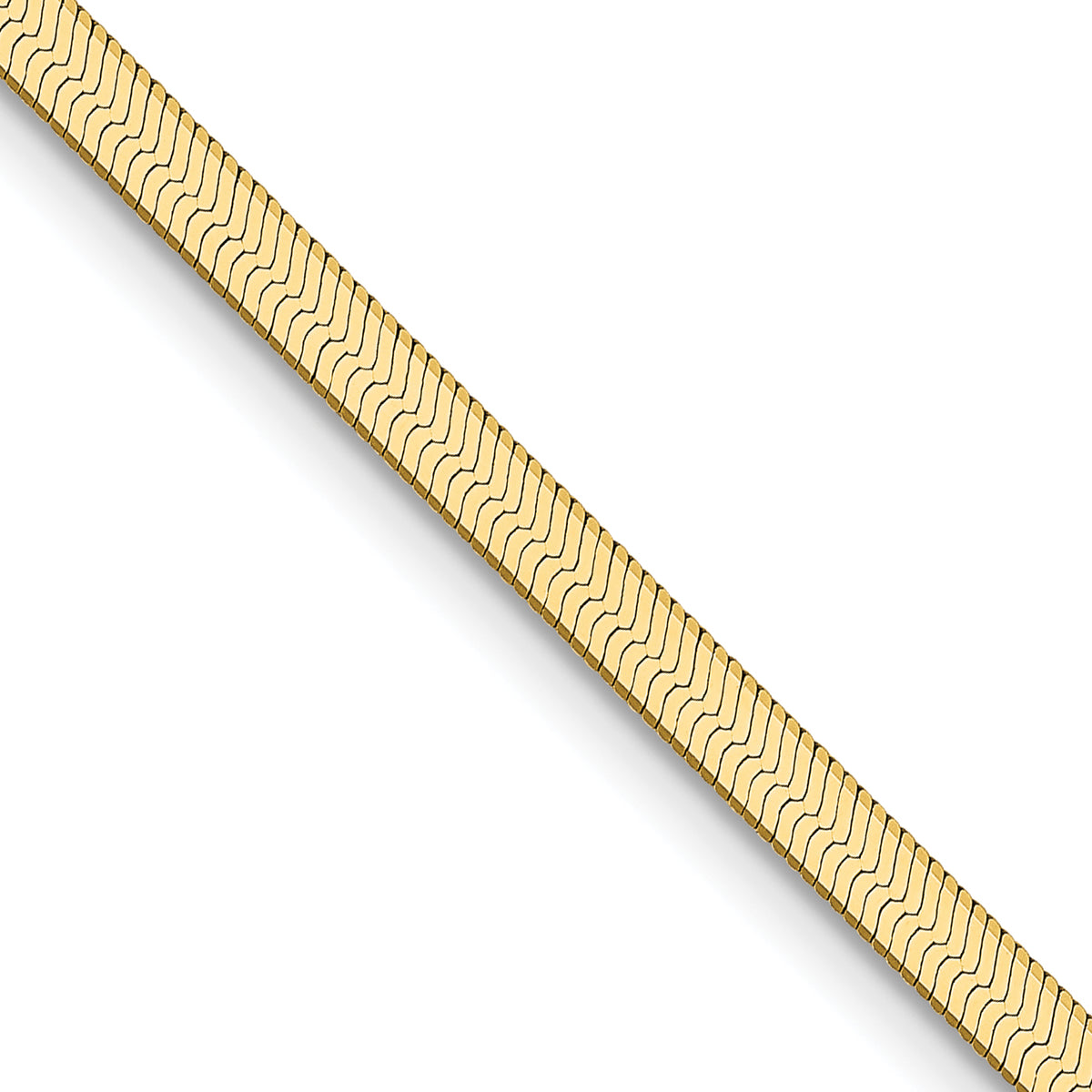 Gold (10K & 14K) Silky Herringbone Chain - 10k Yellow Gold / 16 in / 2.5 mm