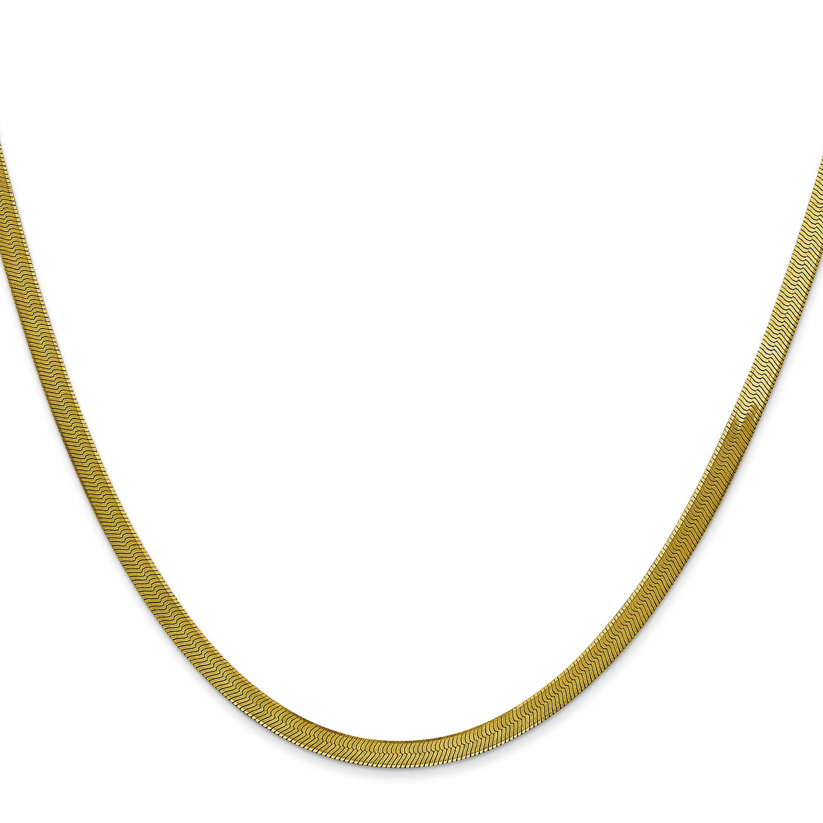 Gold (10K & 14K) Silky Herringbone Chain - 10k Yellow Gold / 16 in / 3 mm