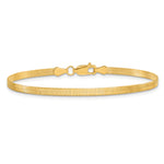 Gold (10K & 14K) Silky Herringbone Chain Bracelet - 10k Yellow Gold / 7 in / 3 mm