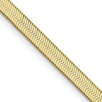 Gold (10K & 14K) Silky Herringbone Chain - 10k Yellow Gold / 16 in / 3 mm