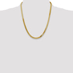 Gold (10K & 14K) Silky Herringbone Chain - 10k Yellow Gold / 22 in / 4 mm