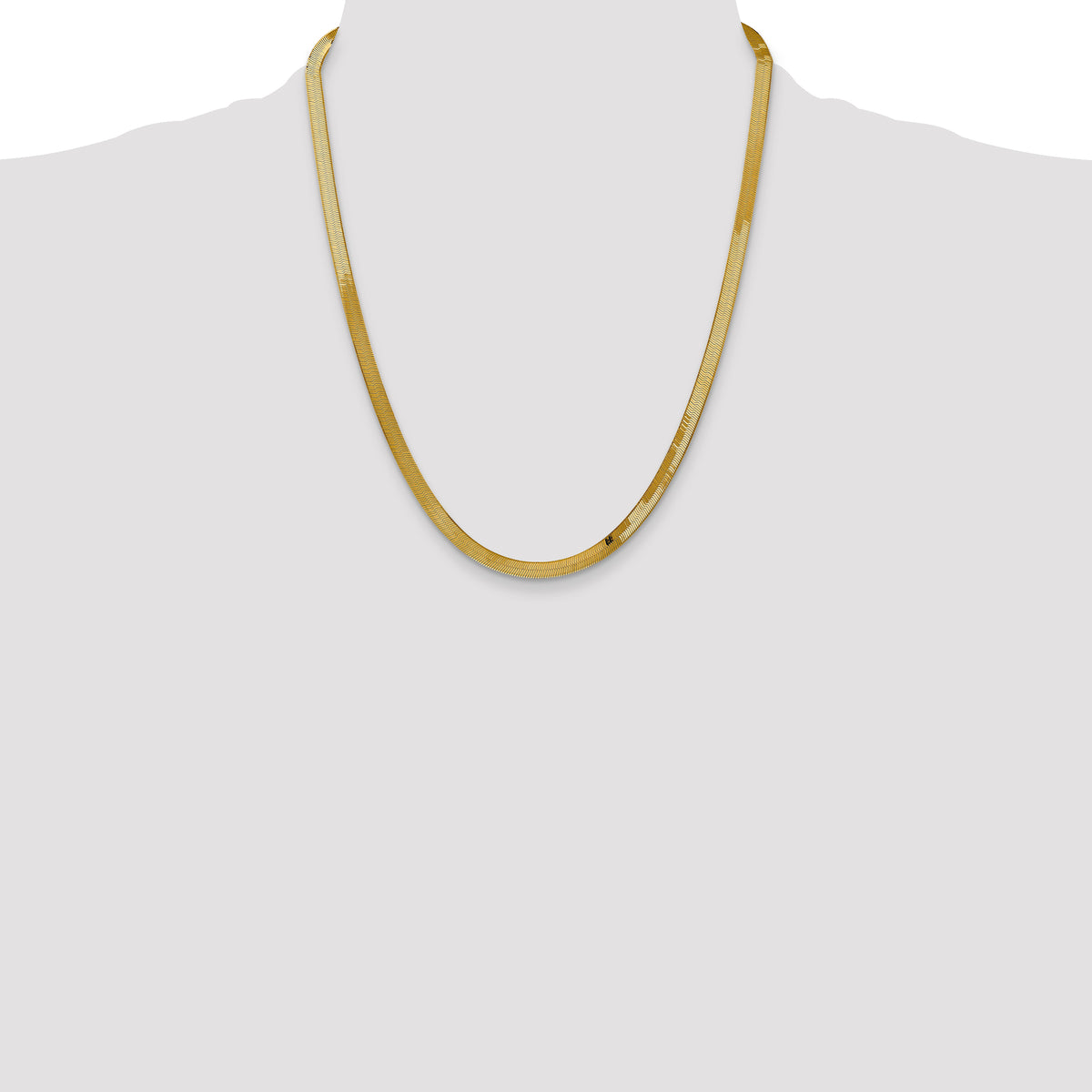 Gold (10K & 14K) Silky Herringbone Chain - 10k Yellow Gold / 22 in / 4 mm