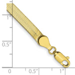 Gold (10K & 14K) Silky Herringbone Chain Bracelet - 10k Yellow Gold / 8 in / 4 mm