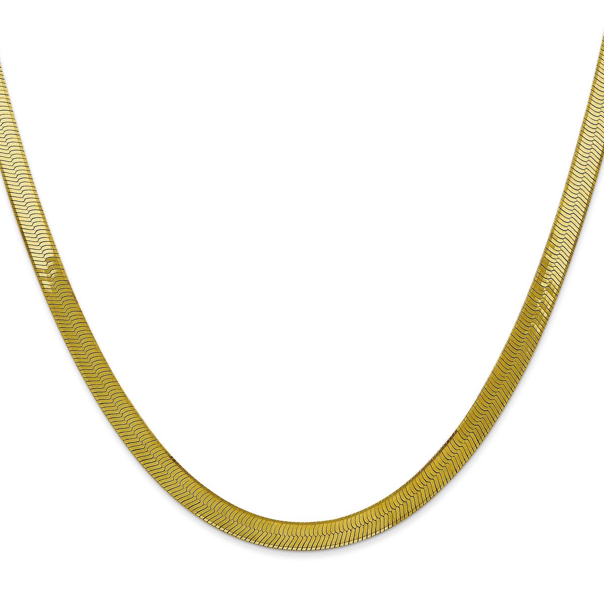 Gold (10K & 14K) Silky Herringbone Chain - 10k Yellow Gold / 16 in / 5 mm