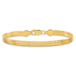 Gold (10K & 14K) Silky Herringbone Chain Bracelet - 10k Yellow Gold / 7 in / 5 mm