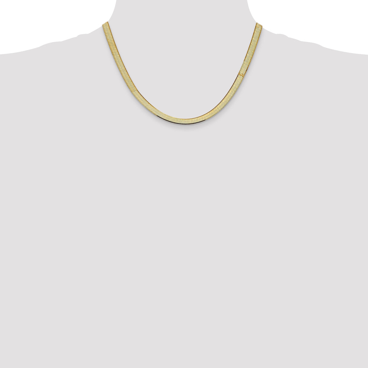 Gold (10K & 14K) Silky Herringbone Chain - 10k Yellow Gold / 18 in / 5.5 mm