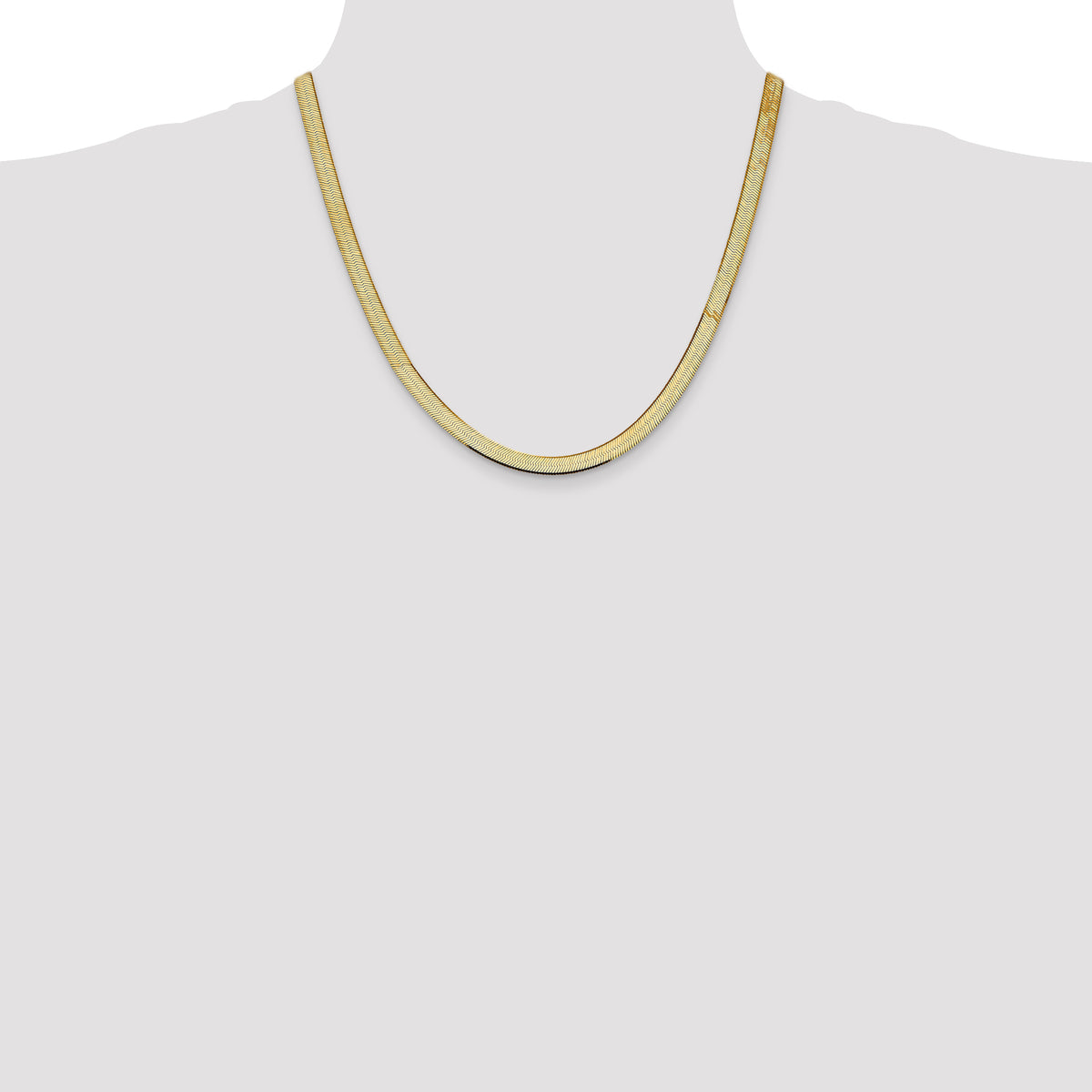Gold (10K & 14K) Silky Herringbone Chain - 10k Yellow Gold / 20 in / 5.5 mm